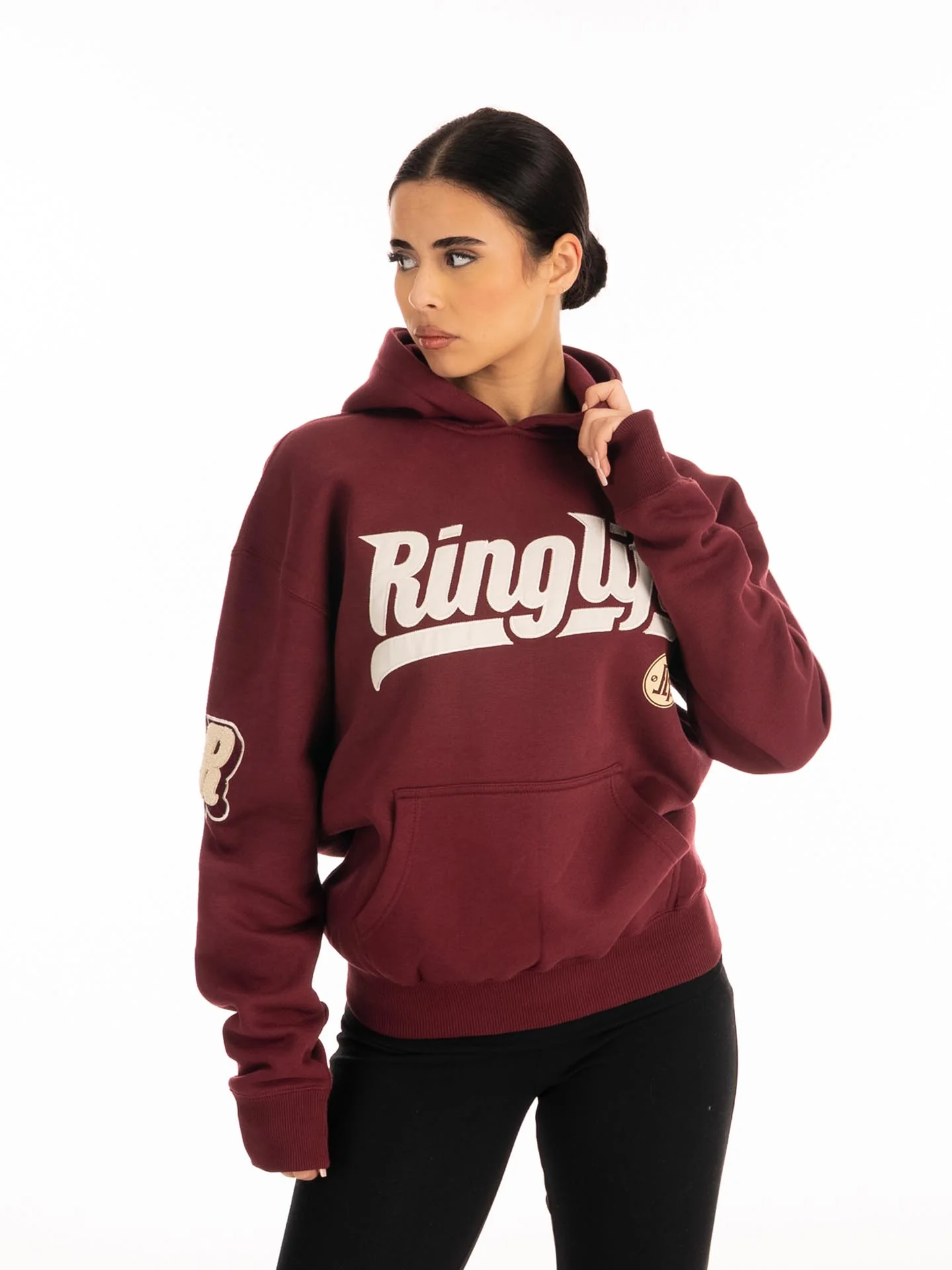 RINGLIFE Hoodie, College, dunkelrot - Image 11