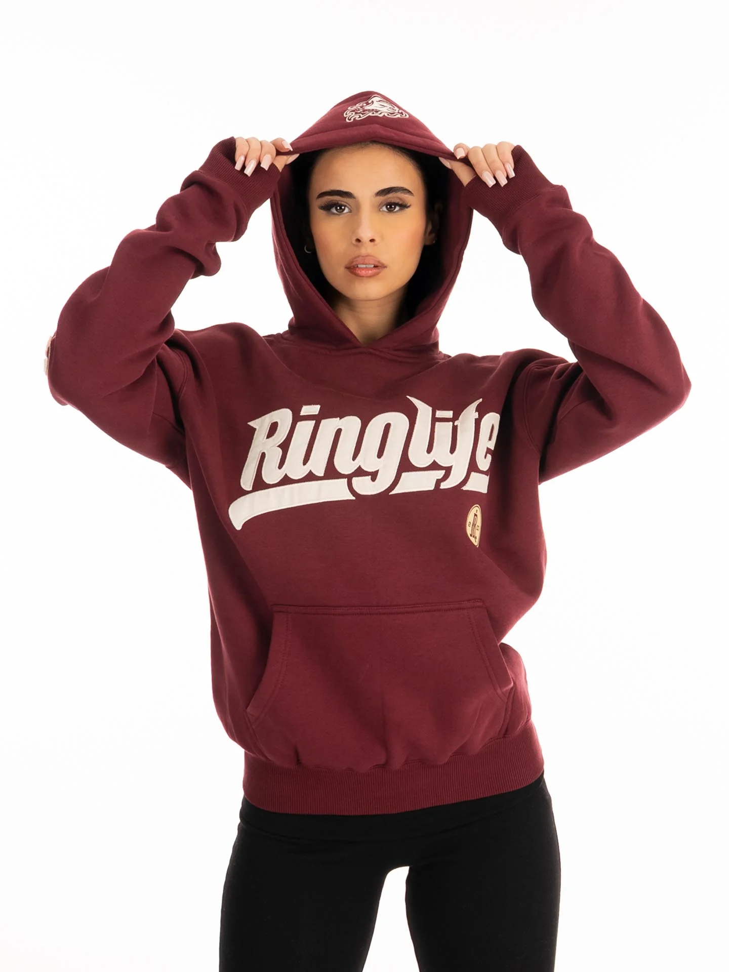 RINGLIFE Hoodie, College, dunkelrot - Image 13