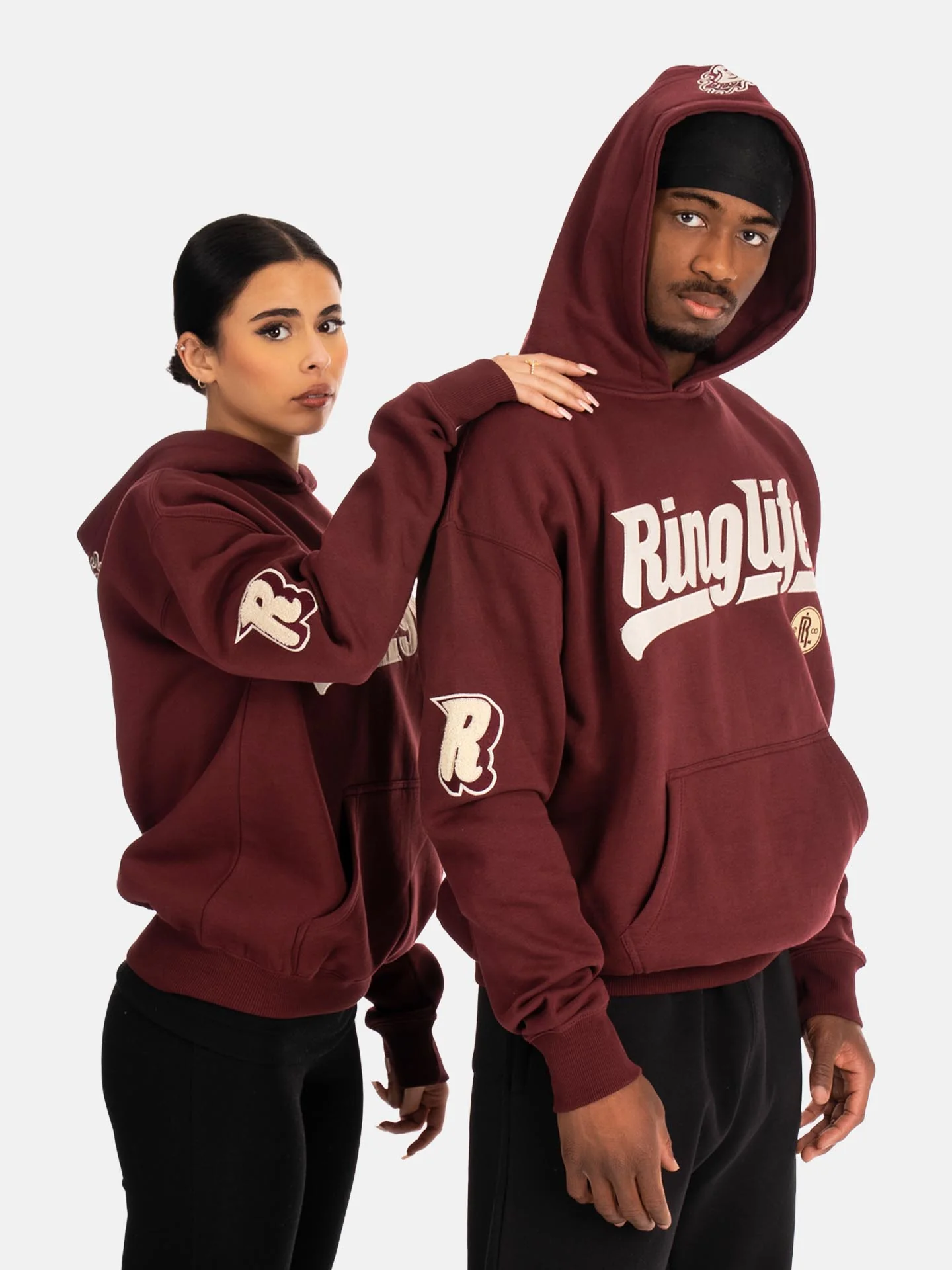 RINGLIFE Hoodie, College, dunkelrot - Image 14