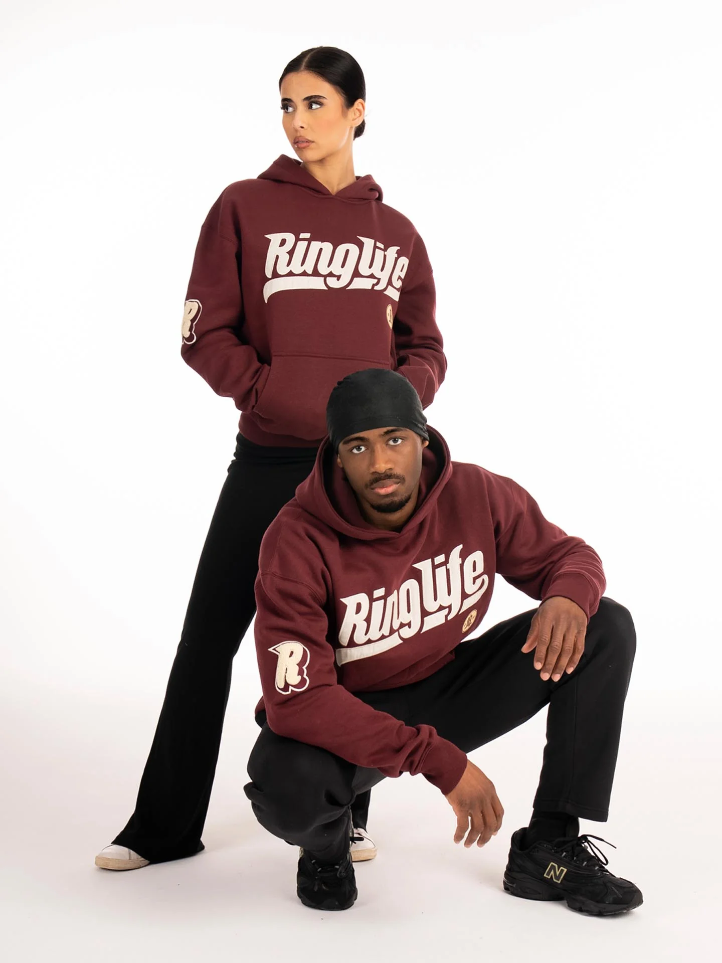 RINGLIFE Hoodie, College, dunkelrot - Image 15