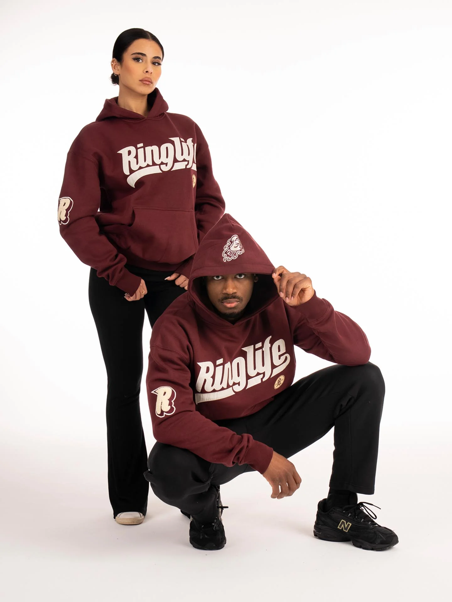 RINGLIFE Hoodie, College, dunkelrot - Image 16